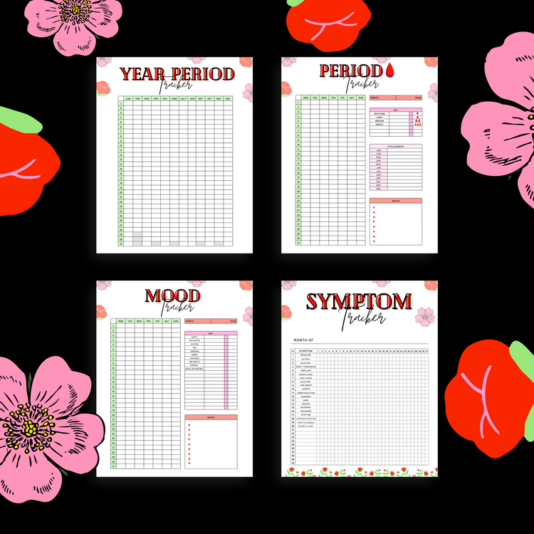 Roses are Red Cycle Tracker Printable