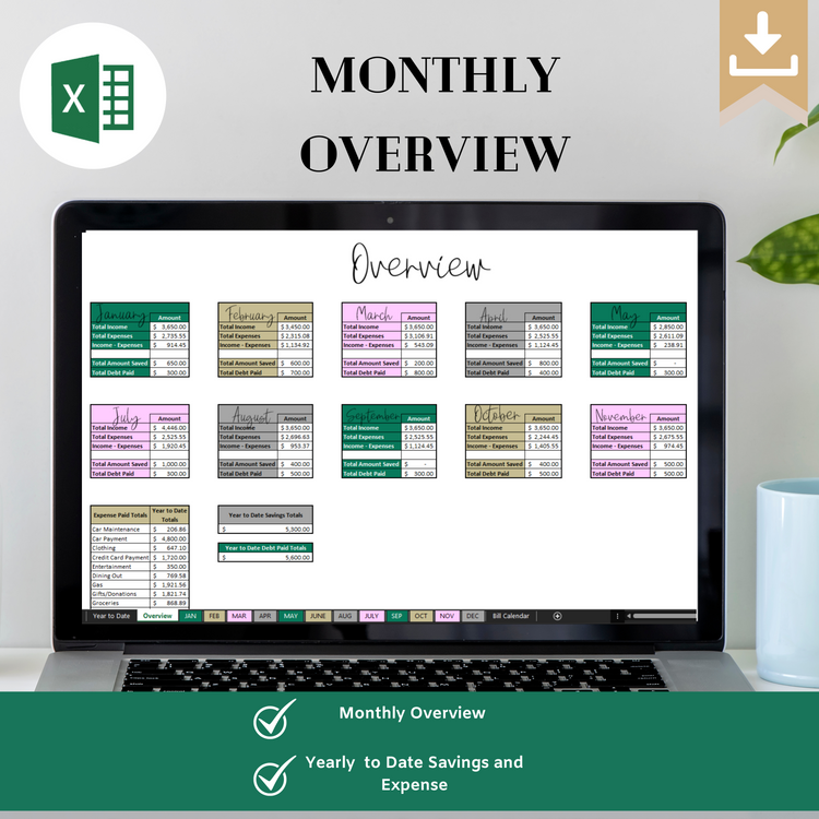 Bi-Weekly Paycheck Excel Budget Spreadsheet