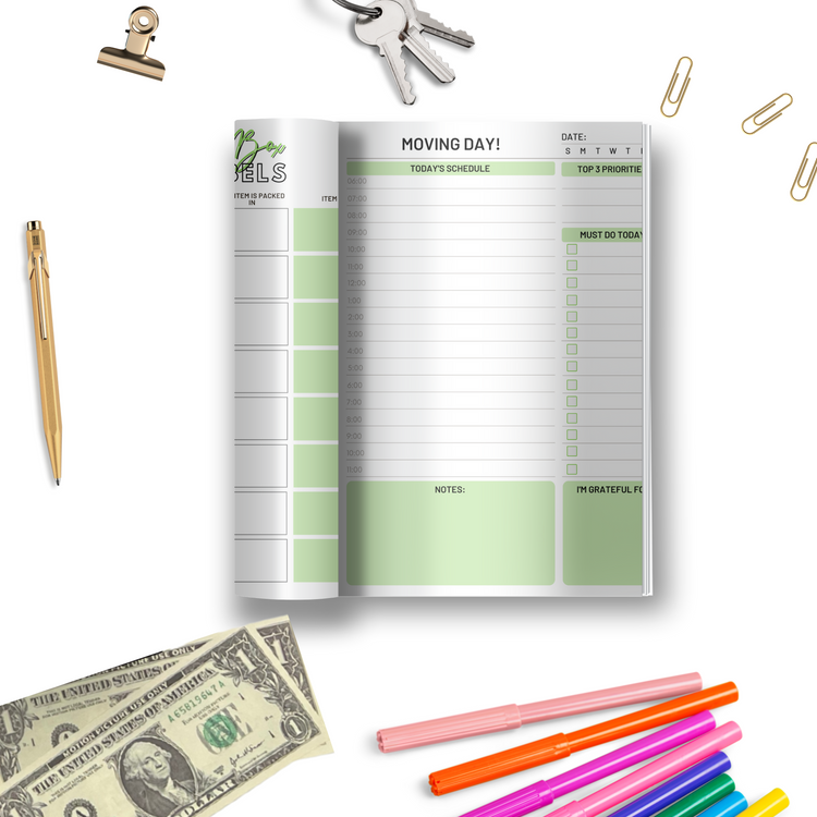 Renter - Friendly Moving Planner Book