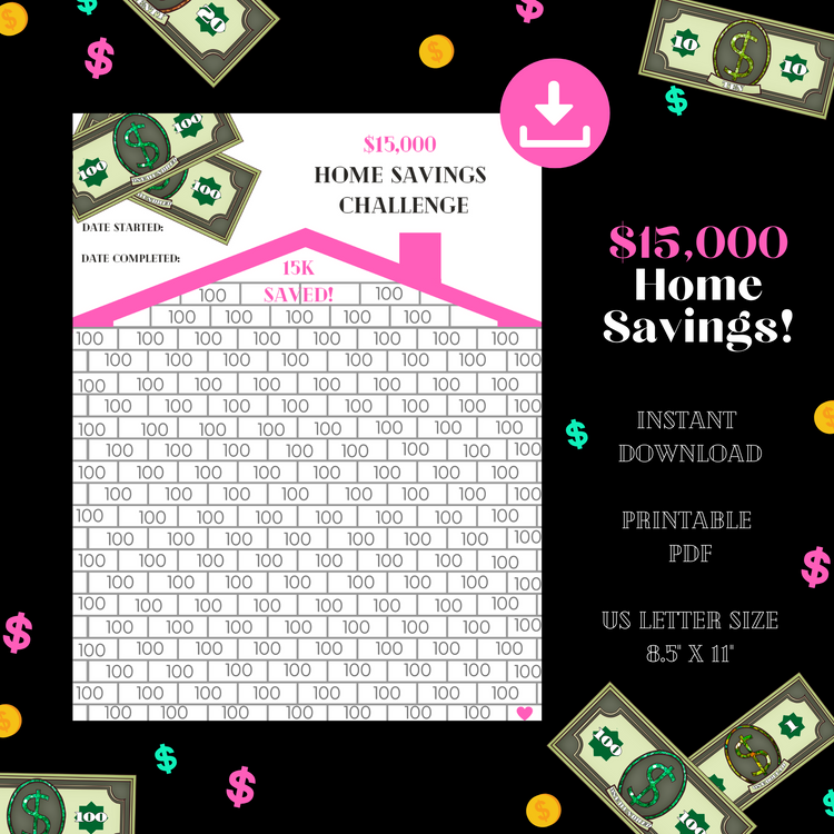 15k Home Savings Challenge Printable