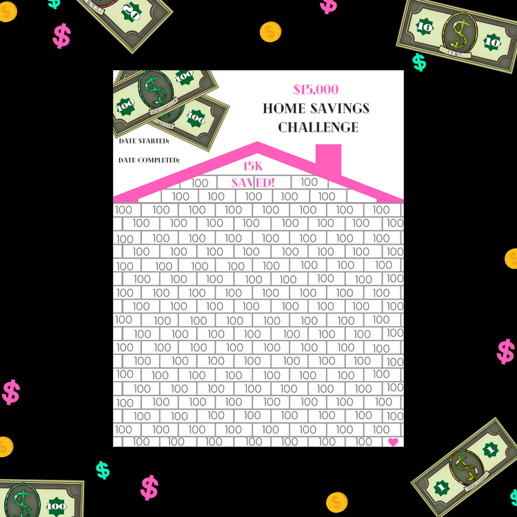 15k Home Savings Challenge Printable