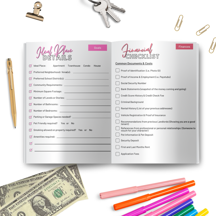 Renter - Friendly Moving Planner Book