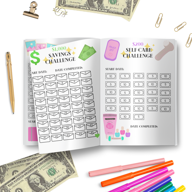 STARTER Savings Challenges Tracker Book