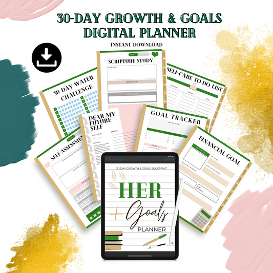 30-Day Growth and Goals Digital Planner
